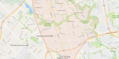 Rexdale mahalle Toronto haritası 