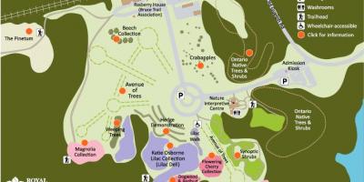 RGB Arboretum haritası 