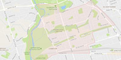 Rockcliffe haritası–Smythe mahalle Toronto