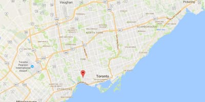 Roncesvalles ilçe Toronto haritası 
