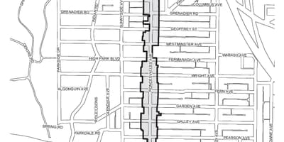 Roncesvalles Toronto haritası 