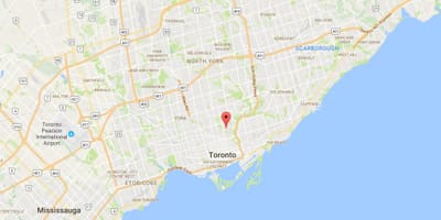 Rosedale bölgesinde Toronto haritası 