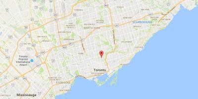 Rosedale bölgesinde Toronto haritası 