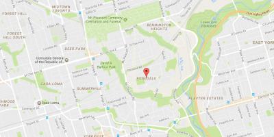 Rosedale mahalle Toronto haritası 