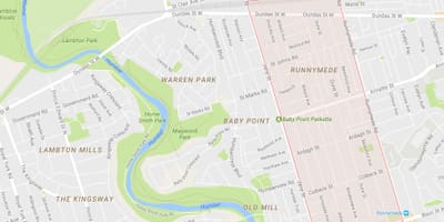 Runnymede mahalle Toronto haritası 