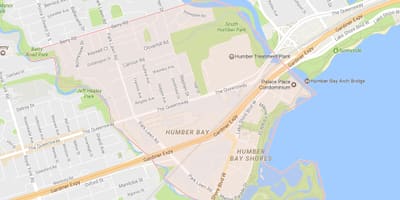 Sandy haritası-Queensway mahalle mahalle Toronto