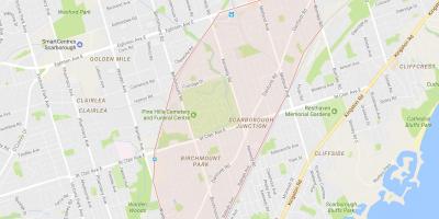 Scarborough Junction mahalle Toronto haritası 