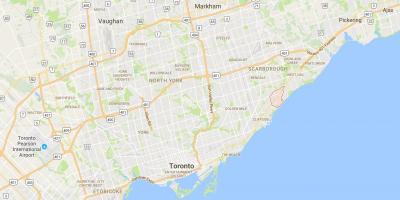 Scarborough Village, Toronto bölgesi haritası 