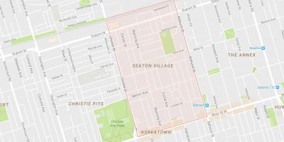 Seaton Village, Toronto mahalle haritası 