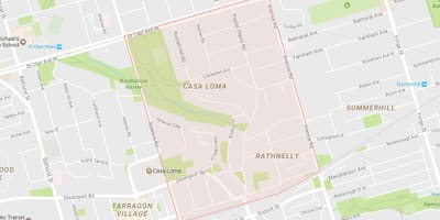South Hill mahalle Toronto haritası 