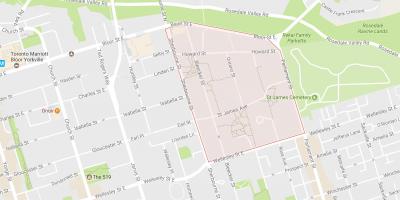 St. James Town mahalle Toronto haritası 
