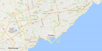 Sunnylea ilçe Toronto haritası 