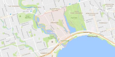 Swansea mahalle Toronto haritası 