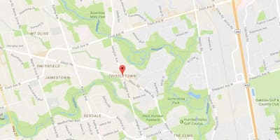 Thistletownneighbourhood mahalle Toronto haritası 