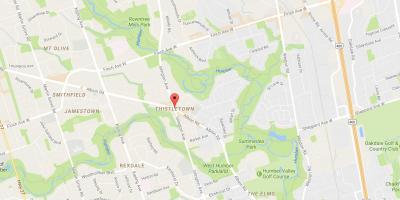 Thistletownneighbourhood mahalle Toronto haritası 