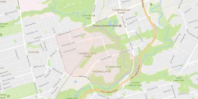 Thorncliffe Park mahalle Toronto haritası 