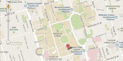 Toronto Üniversitesi St. George haritası 