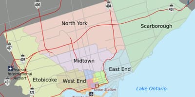 Toronto Şehir haritası 