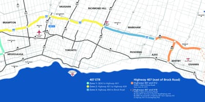 Toronto haritası highway 407