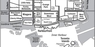 Toronto haritası Mahalle rehberi