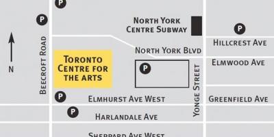 Toronto haritası Sanatları Merkezi 