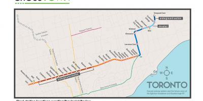Toronto haritası metro hattı 5 Eglinton