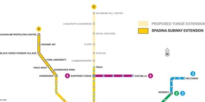Toronto haritası metro uzatma