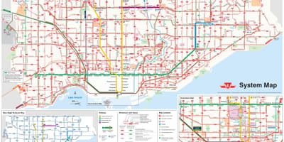 Toronto haritası otobüs