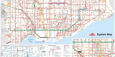Toronto haritası otobüs