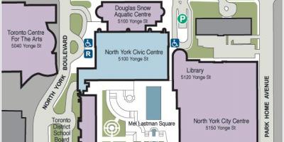 Toronto haritası Sanatlar otopark Merkezi 