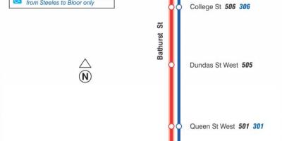 511 tramvay hattı haritası Bathurst