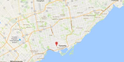 Harita Trinity–Bellwoods ilçe Toronto