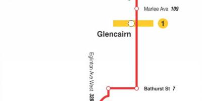 TTC 14 Glencairn otobüs güzergahı Toronto haritası 