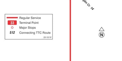 TTC 33 Forest Hill otobüs güzergahı Toronto haritası 