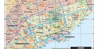 Turistik haritası Toronto