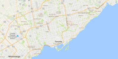 Victoria Village bölgesinde Toronto haritası 