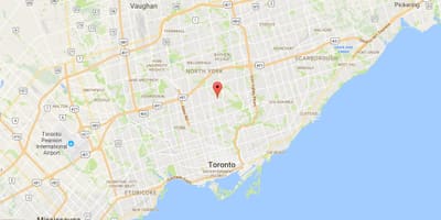 Wanless Park district, Toronto haritası 