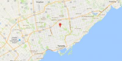 Wanless Park district, Toronto haritası 