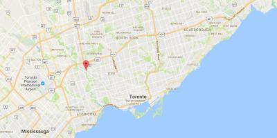 Weston bölgesinde Toronto haritası 