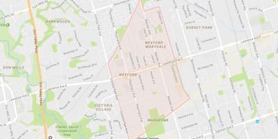 Wexford mahalle Toronto haritası 