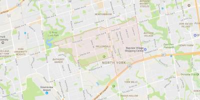 Willowdale mahalle Toronto haritası 
