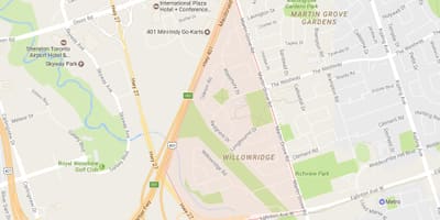 Willowridge mahalle Toronto haritası 