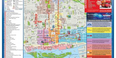 Gezilecek yerler Toronto haritası 